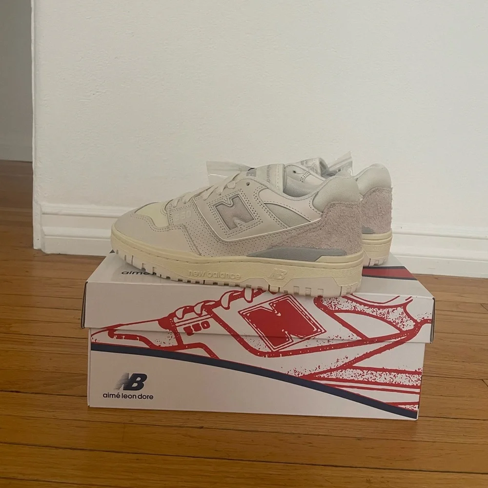 Aime Leon Dore New Balance P550 Basketball Oxfords in White - Picture 2 of 6